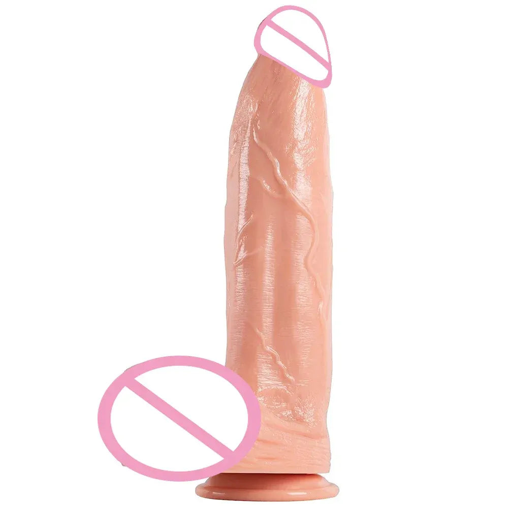 12 Inch Realistic Dildo with Suction Cup - Female Stimulator