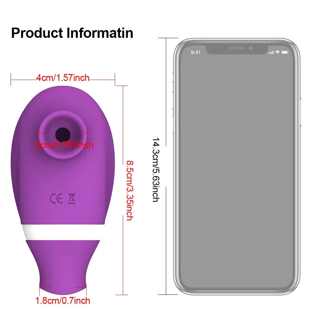 2 In 1 Clit Stimulator Sucking Licking Vibrator for Women