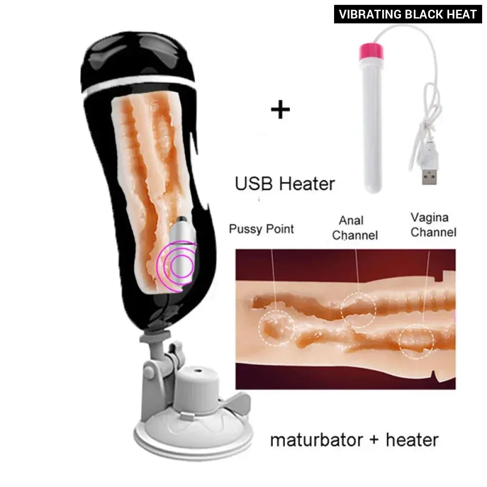 2 In 1 Masturbation Cup for Men Dual Channel Vagina Anal