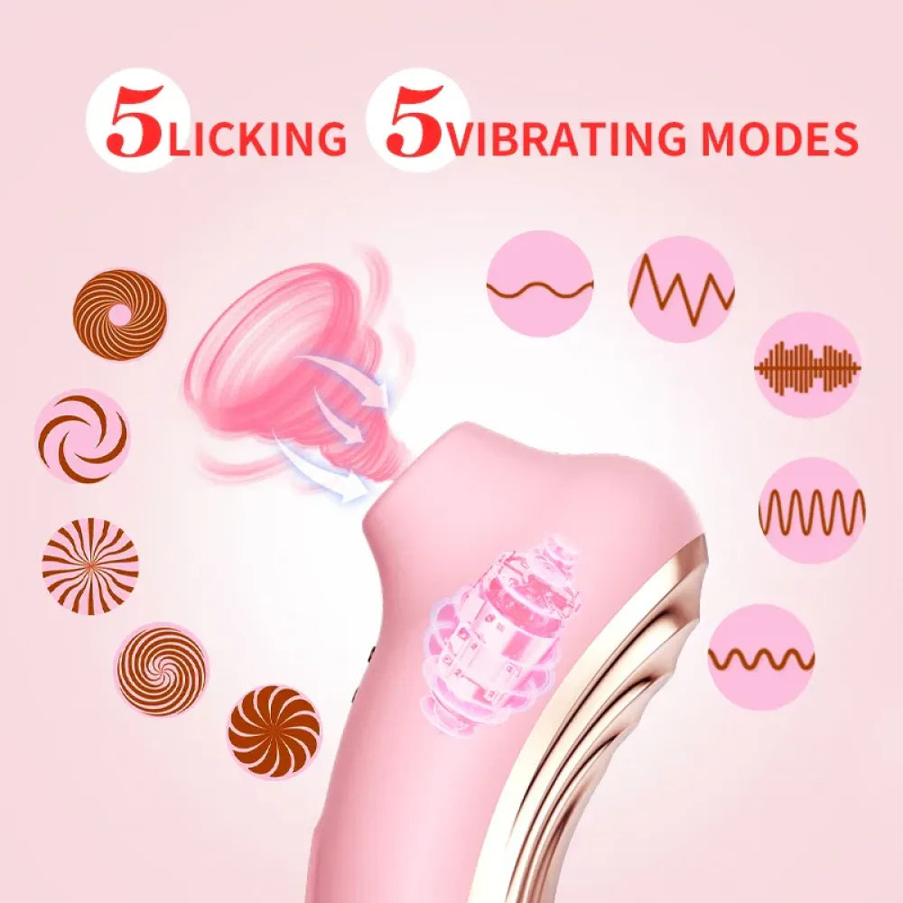 2 In 1 Suction Vibration Toy for Women Clit Nipple