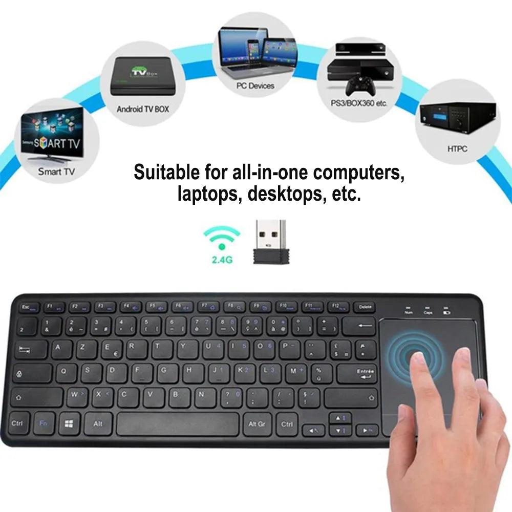 Vibe Geeks 78 Keys 2.4G Wireless Mini Keyboard with Mouse