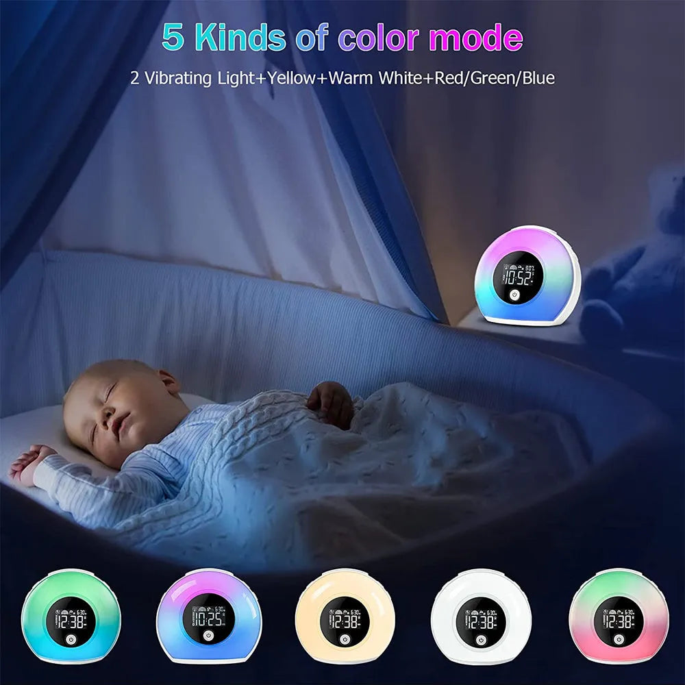 Vibe Geeks Wireless LED Night Lamp Alarm Clock