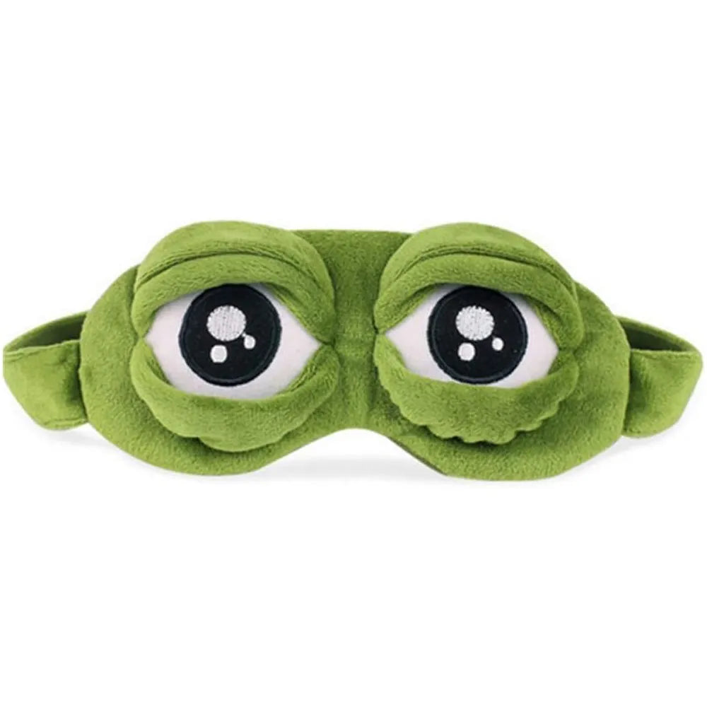 Vibe Geeks Cute Contoured Blackout Frog 3D Sleep Eye Mask