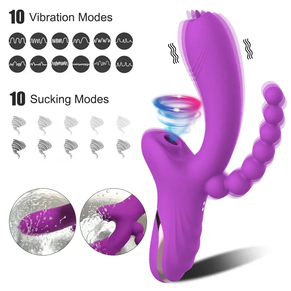 3-in-1 Clit Sucker & Vagina Stimulator for Women