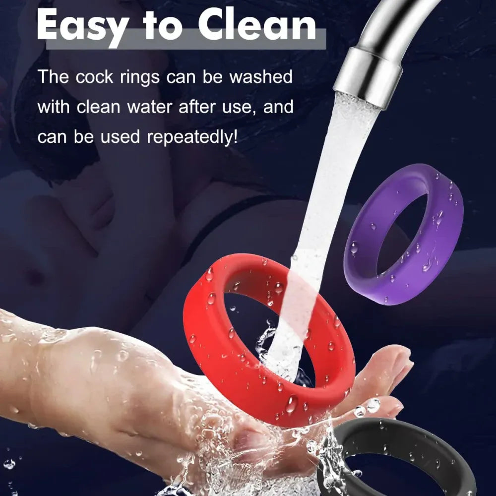3 Piece Silicone Cock Rings For Men’S Sexual Enhancement