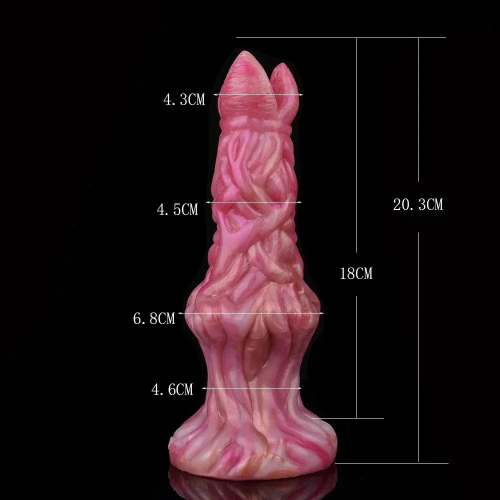 8 Inch Luminous Dildo With Inflatable Pump & 5 Eggs