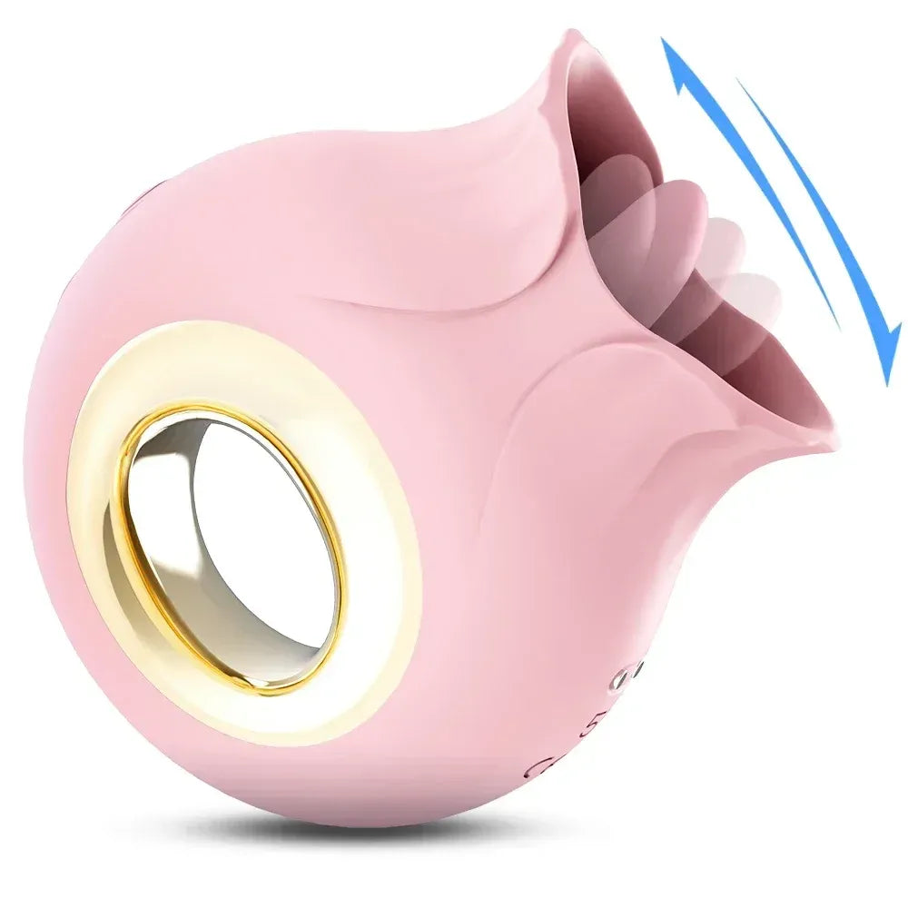 9 Mode Waterproof Licking & Vibrating Rose Toy For Women