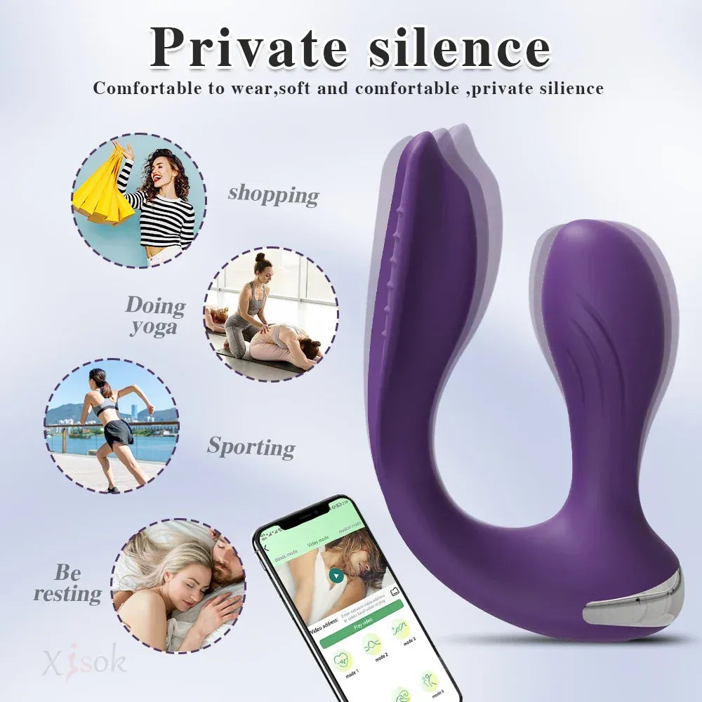 App Control Dual Ended Vibrator for Women Clit Anal