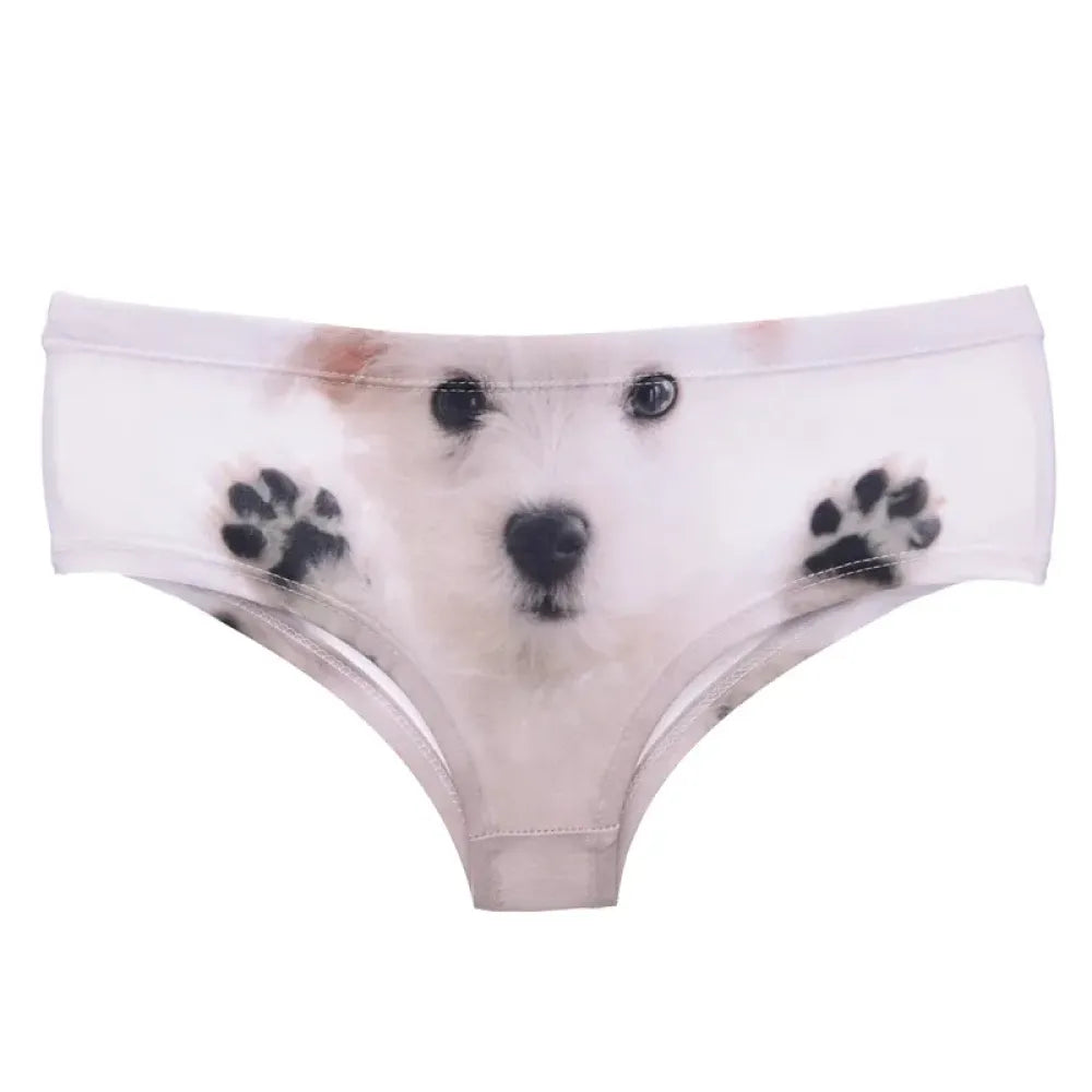 DeanFire Kawaii 3D Panties Women Underwear White Puppy