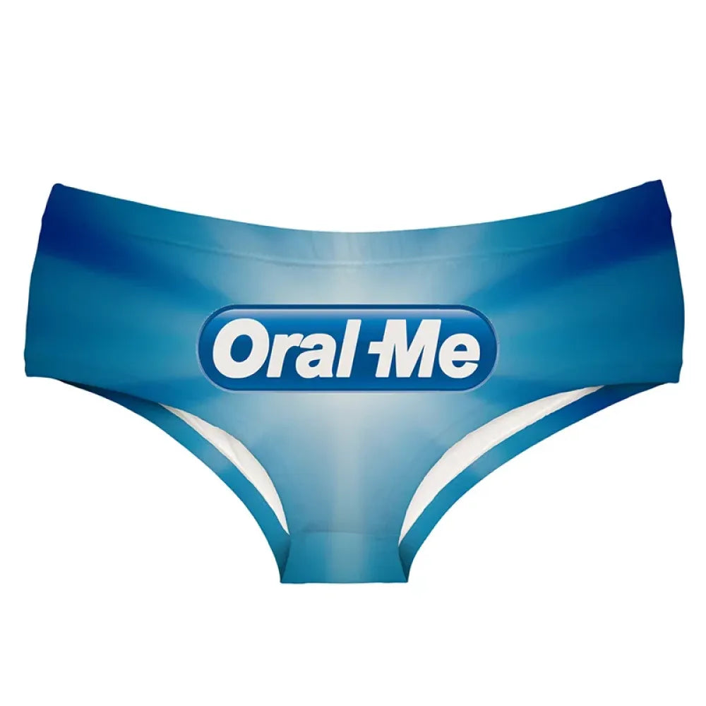 DeanFire Oral Me Cartoon Print Womens Underwear Lingerie