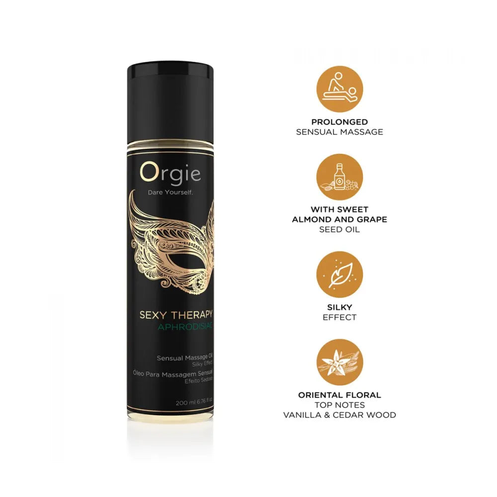 Erotic Massage Oil By Orgie Therapy Aphrodisiac 200 Ml