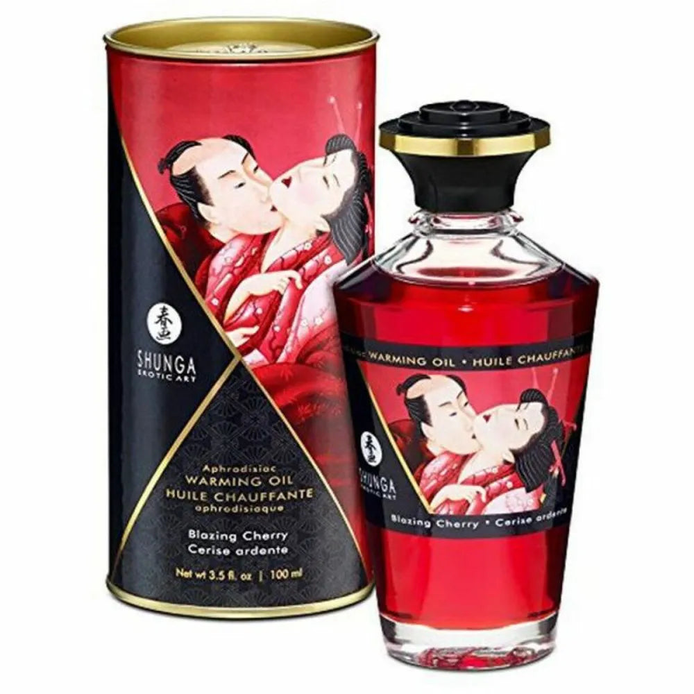 Erotic Massage Oil By Shunga Blazing Cherry 100 Ml