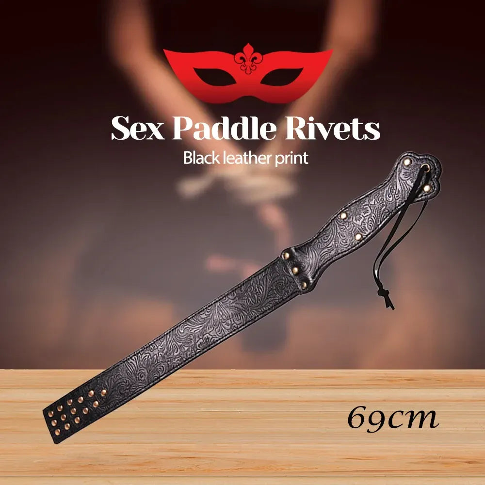 Leather Sex Paddle 22.7In Adult Flogger For Bdsm Play