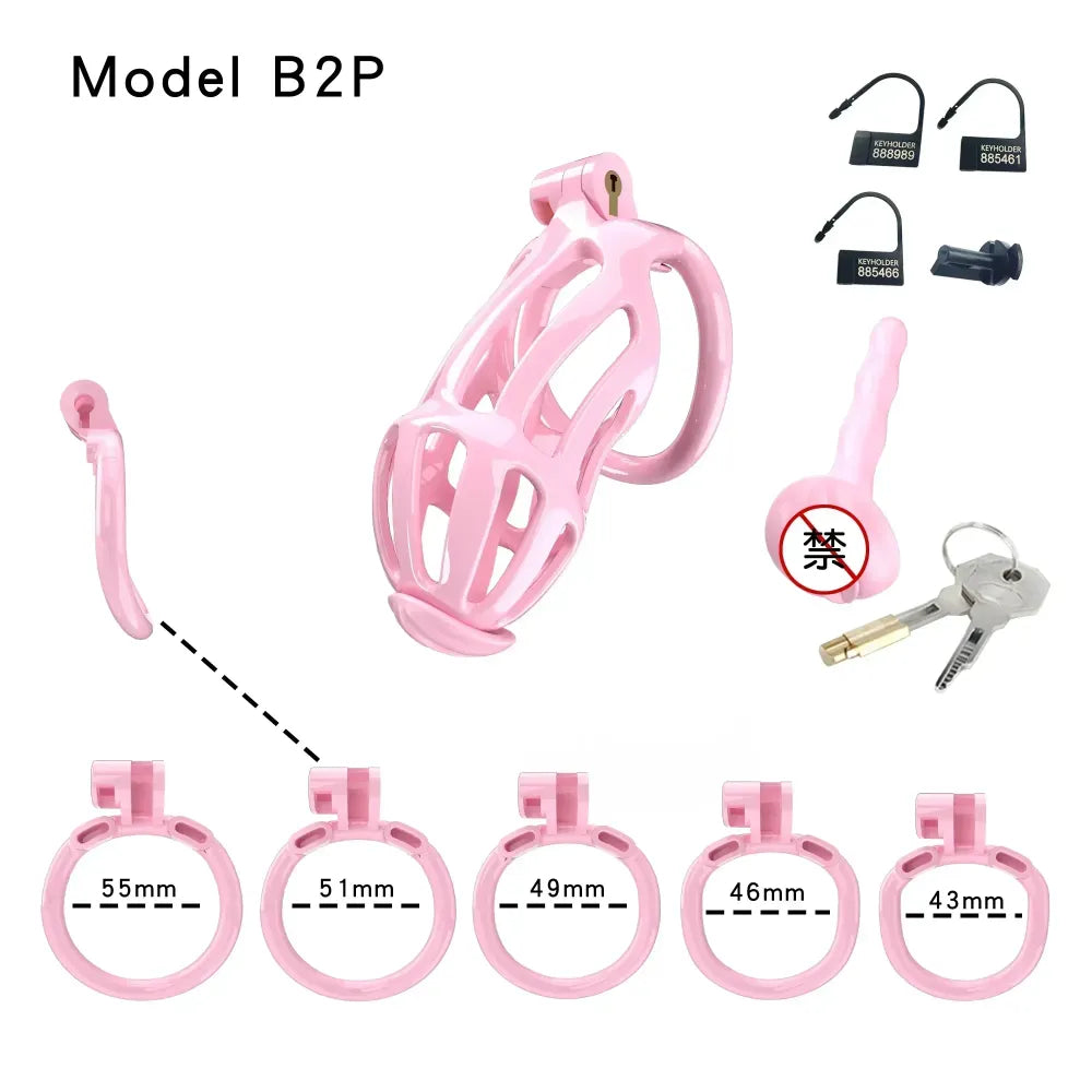 Lightweight Chastity Cage Transparent Plastic Cock Lock