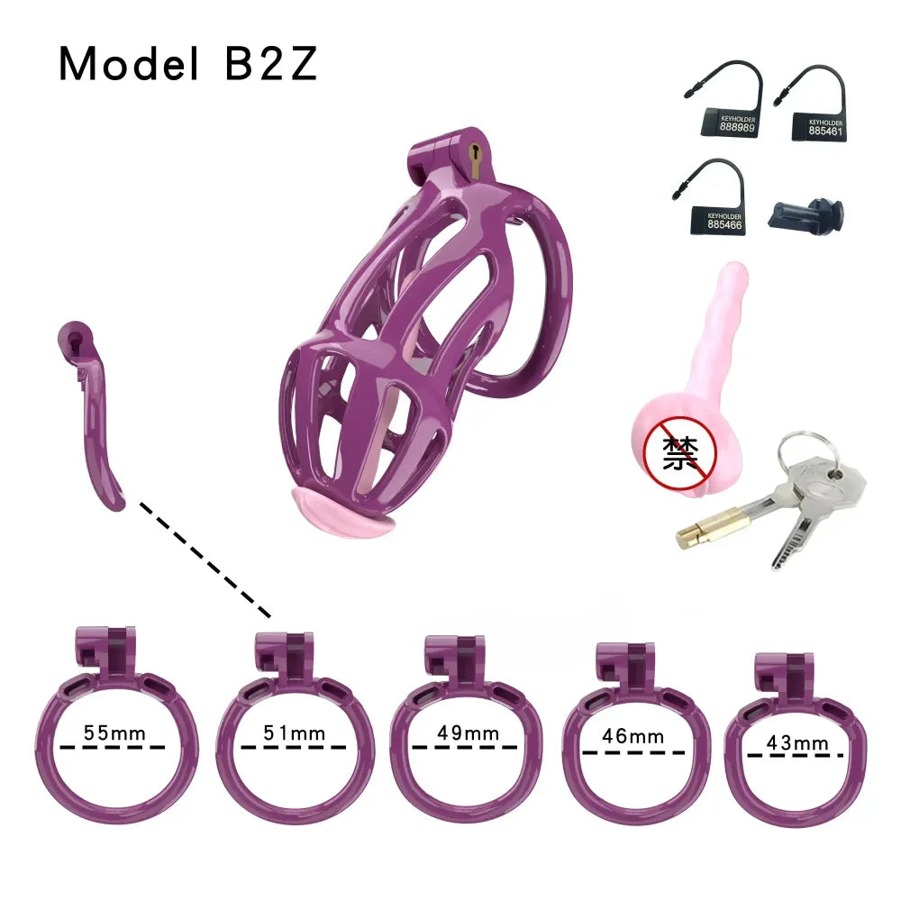 Lightweight Chastity Cage Transparent Plastic Cock Lock