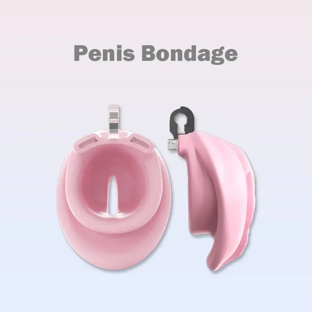 Lightweight Chastity Cage With Bandage Cock Lock For Men