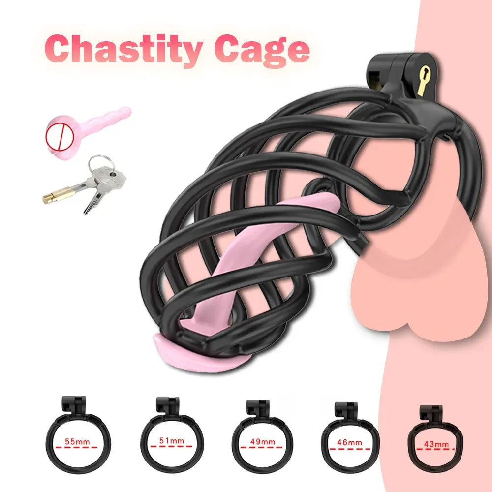 Lightweight Male Chastity Cage Plastic Cock Cage for Men