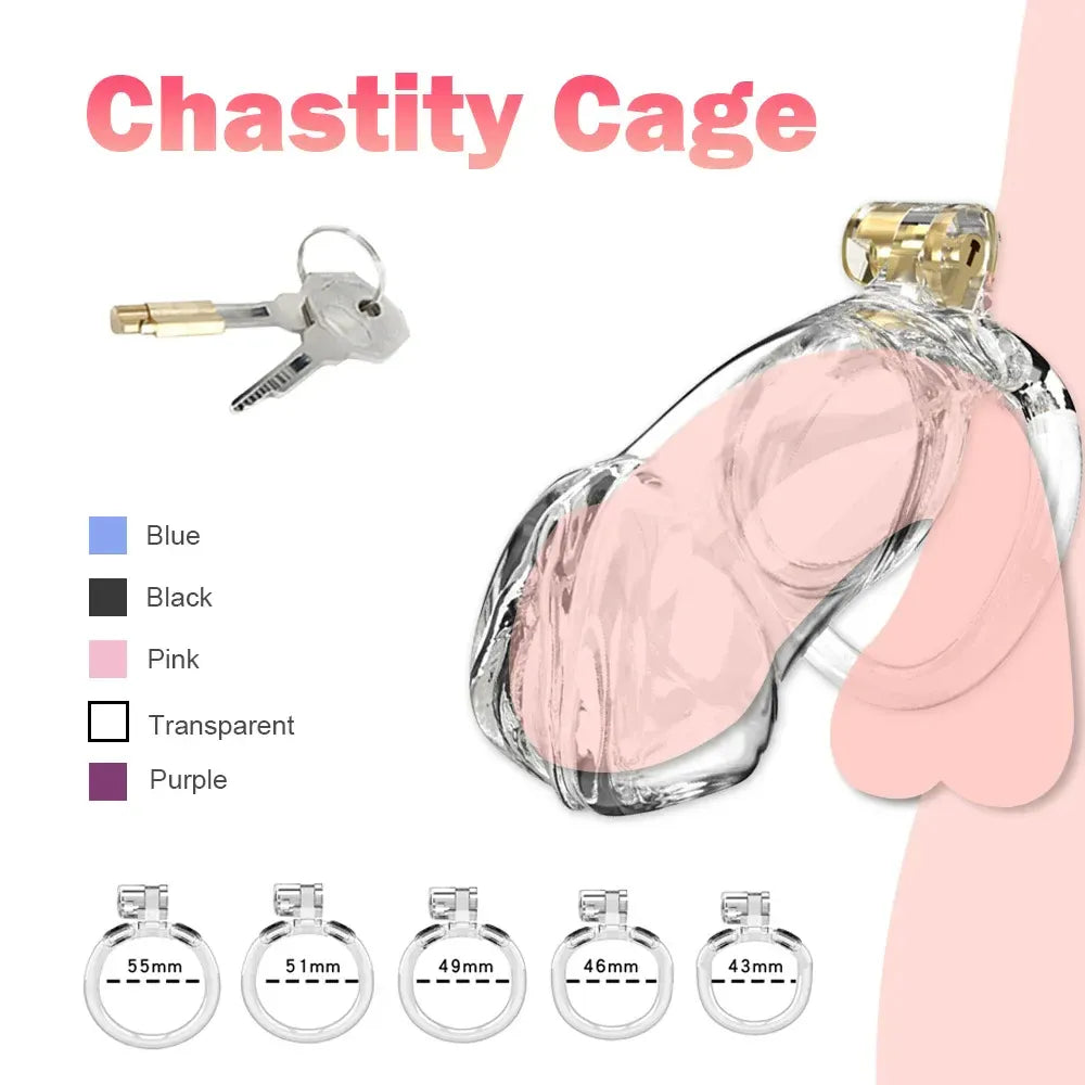 Lightweight Male Chastity Cage Plastic Cock Lock for Men