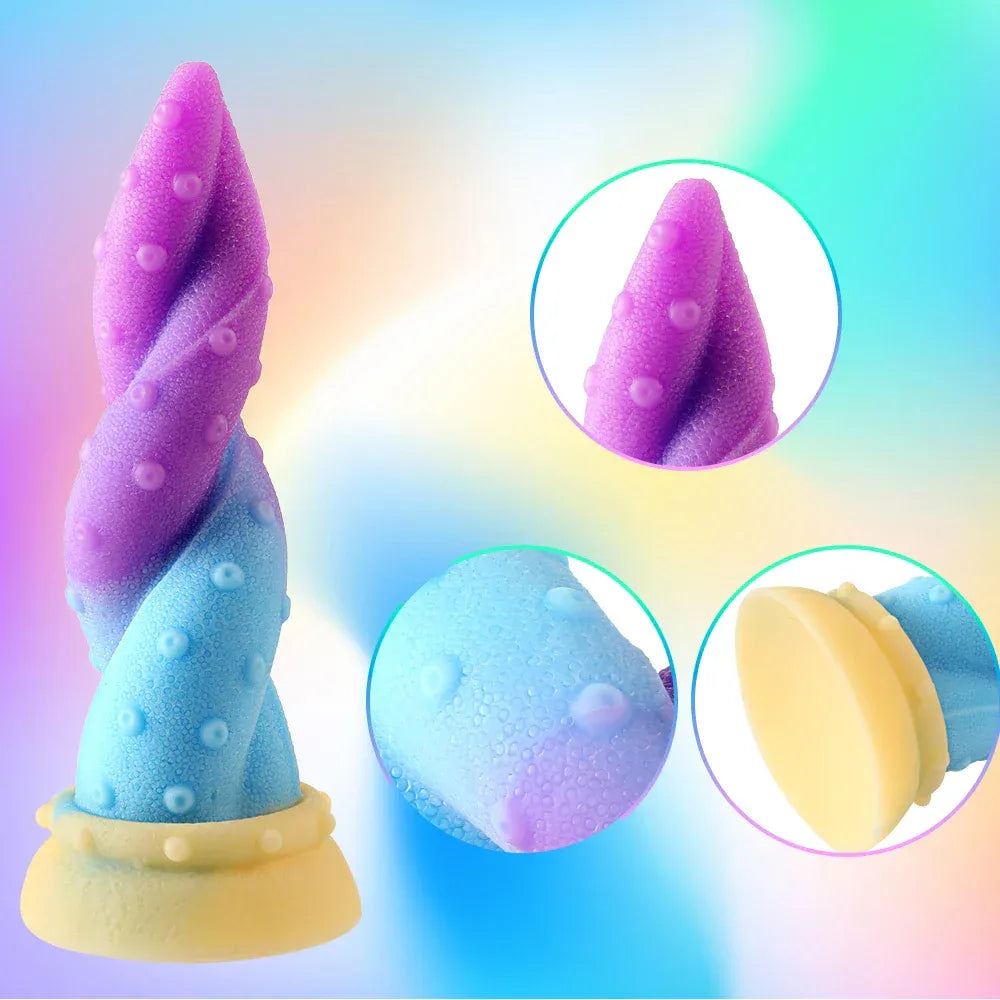 Luminous Tentacle Dildo - Realistic Silicone Anal Plug