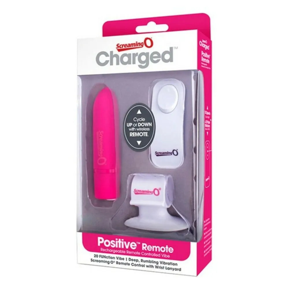 Positive Pink Vibrating Bullet With Remote Control