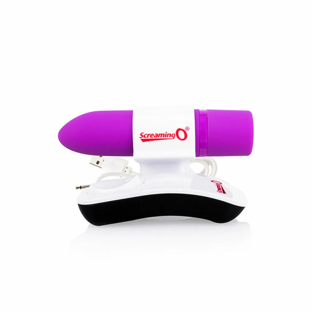 Purple Positive Vibrating Bullet With Remote Control