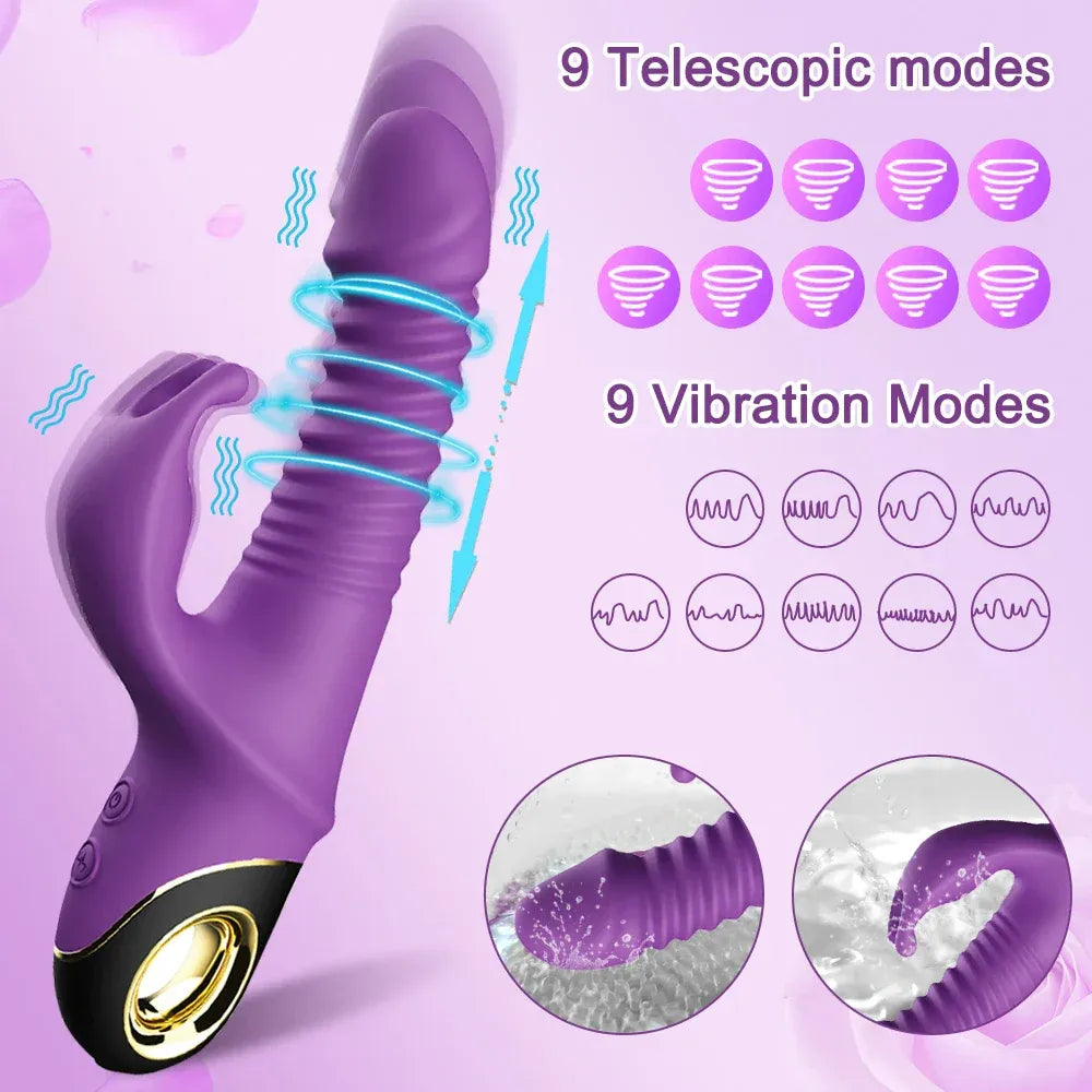 Rabbit Vibrator Automatic Telescopic G Spot Stimulator