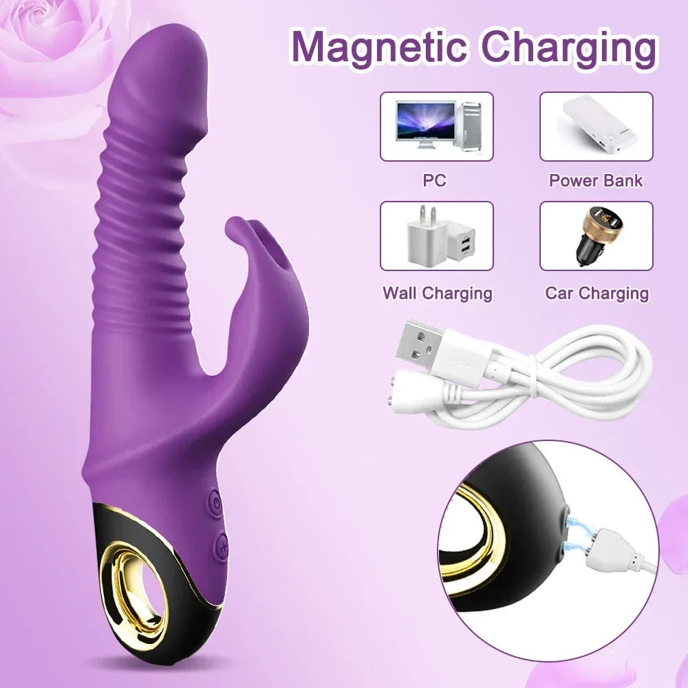 Rabbit Vibrator Automatic Telescopic G Spot Stimulator