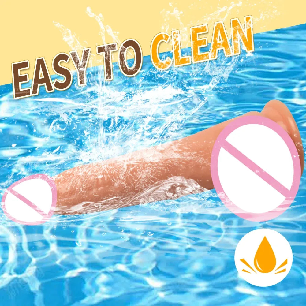 Realistic Soft Dildo with Suction Cup for Anal Stimulation