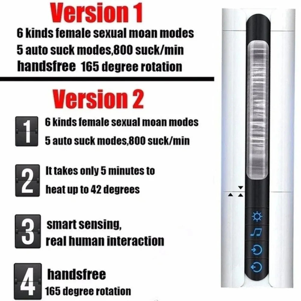 Smart Heating Male Masturbator Auto Suck Realistic Suction