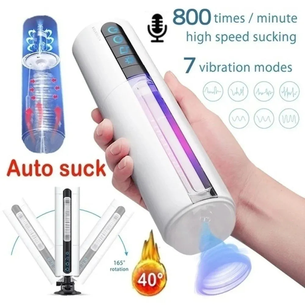 Smart Heating Male Masturbator Auto Suck Realistic Suction