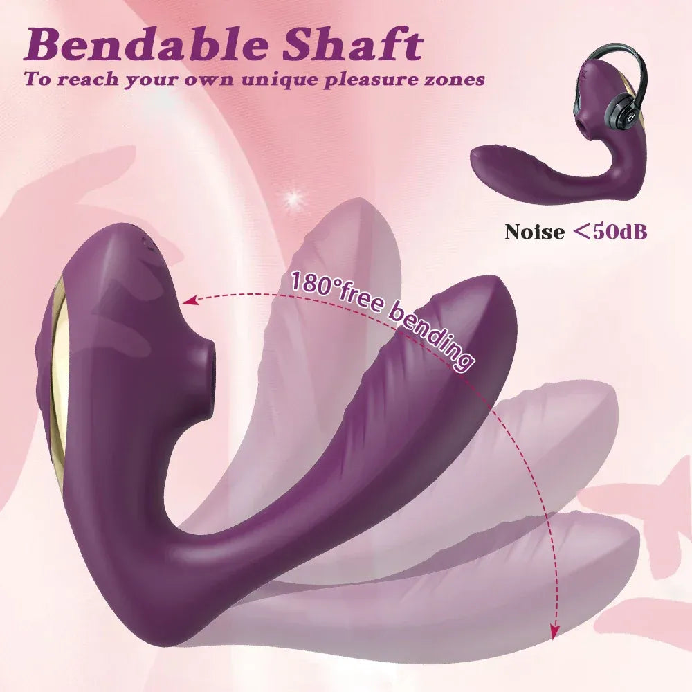 Vibrating Suction Dildo for Women - Clitoris Stimulator