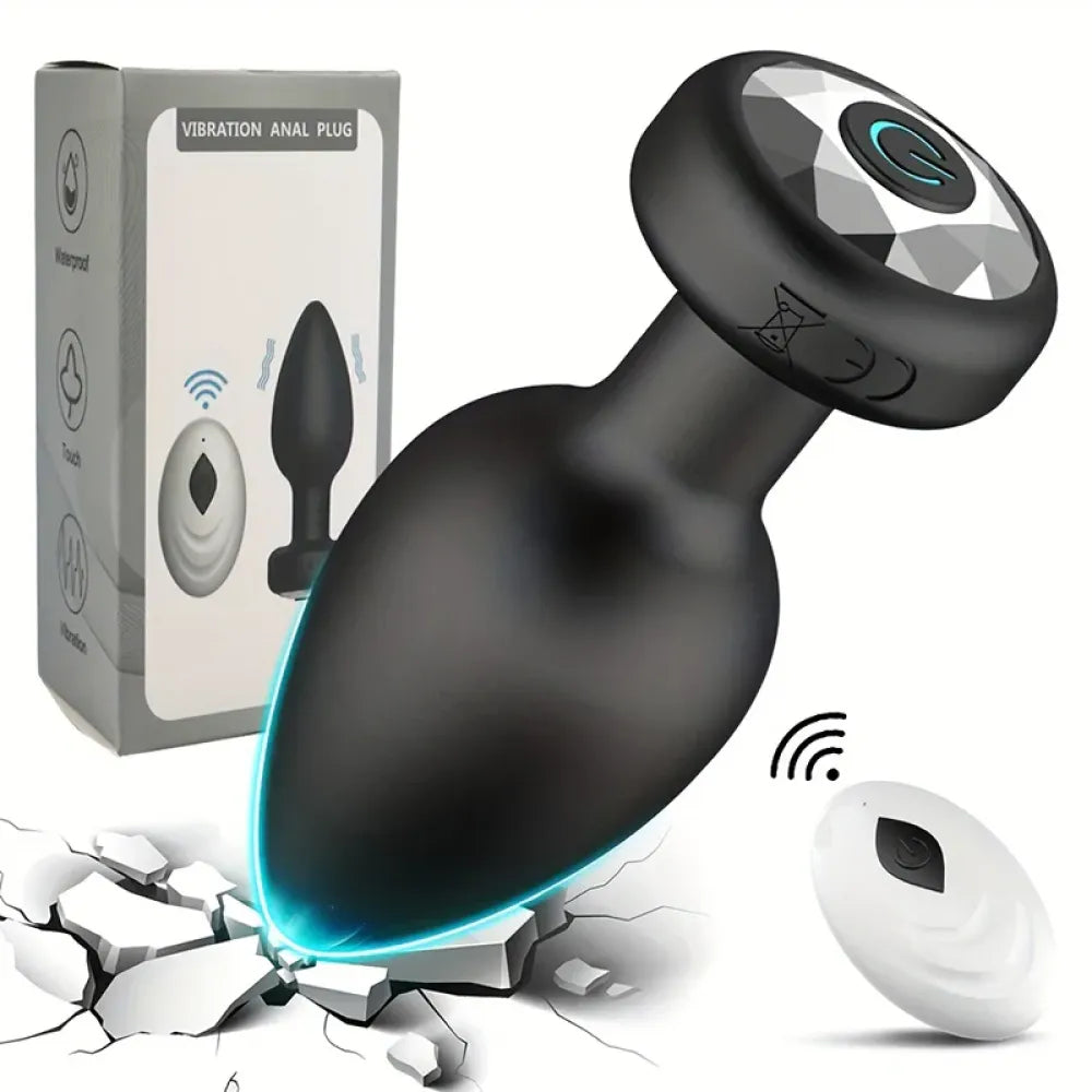 Wireless Anal Plug Vibrator For Men Remote Control Massager