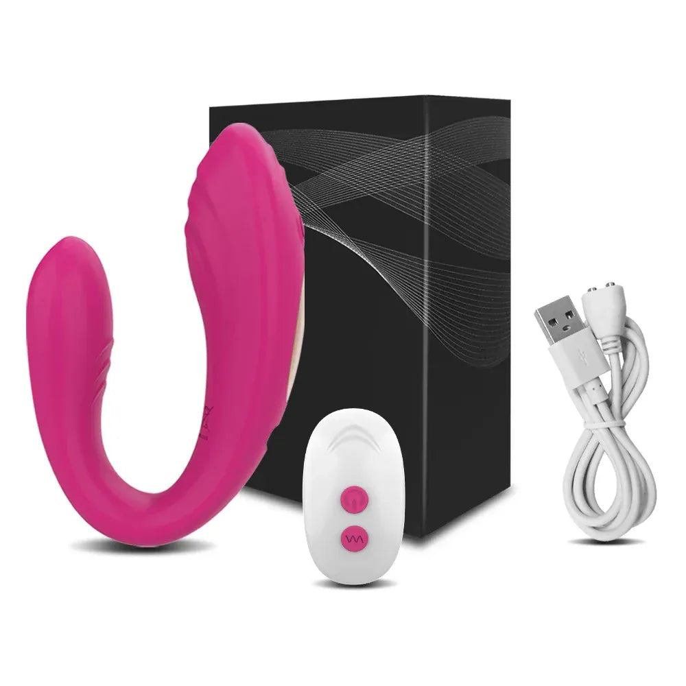 Wireless U-Shaped Dildo Vibrator for Couples